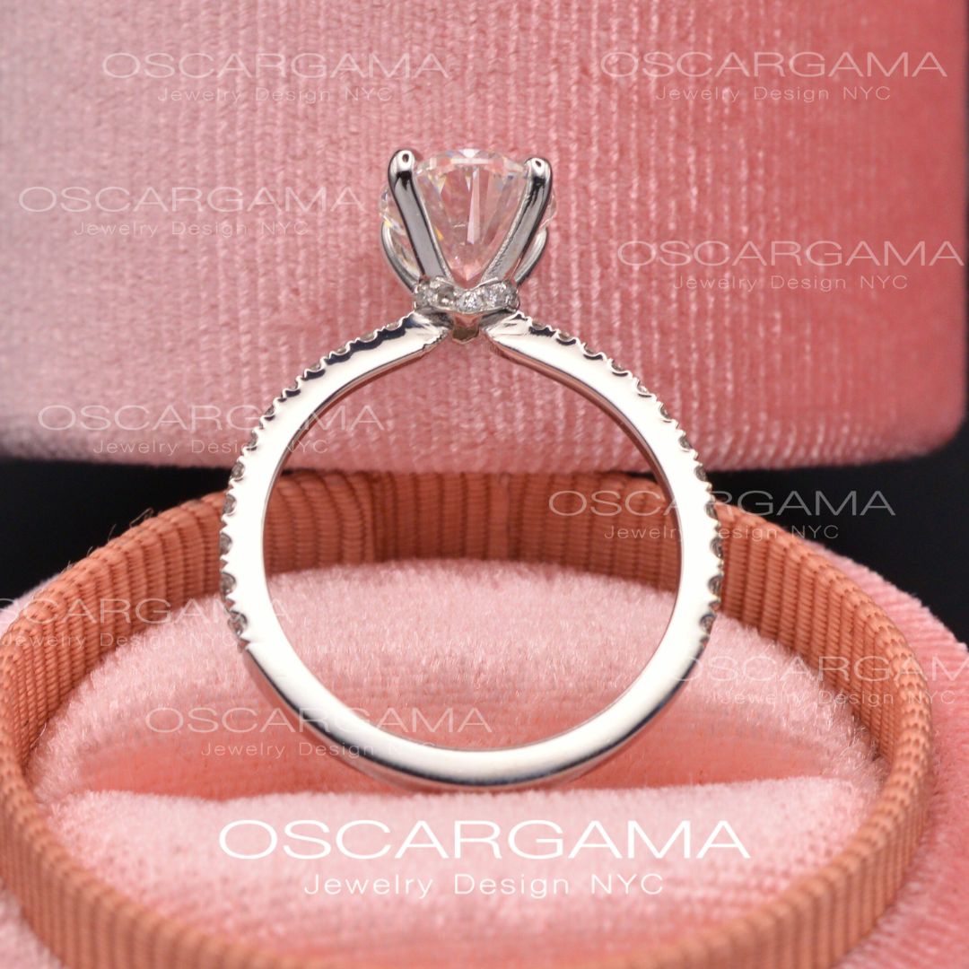 Classic Solitaire Oval engagement ring 2ct to 3ct lab Grown Diamond