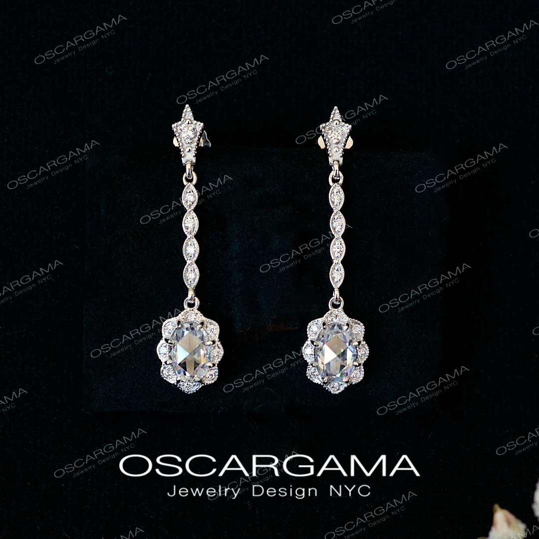 Art Deco Celestial Dangle Earring