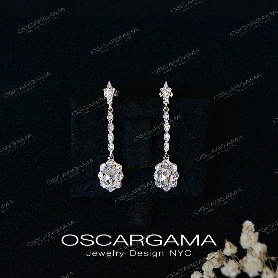 Art Deco Celestial Dangle Earring
