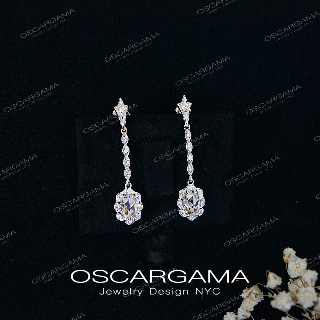 Art Deco Celestial Dangle Earring
