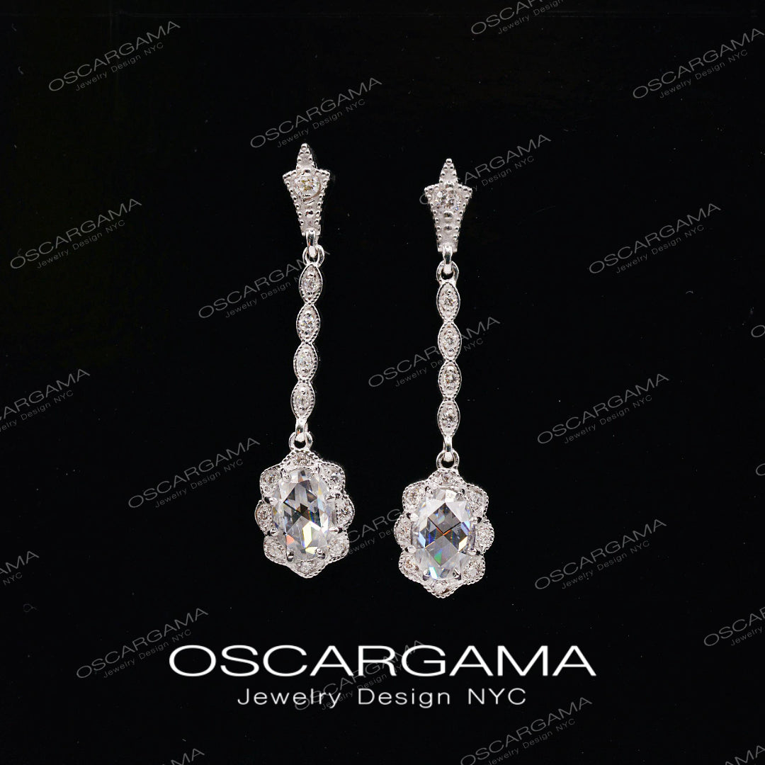 Art Deco Celestial Dangle Earring