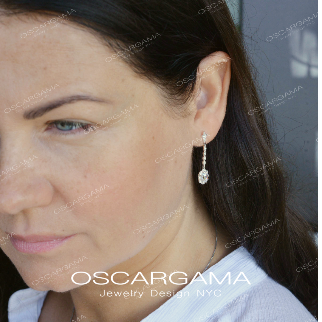 Art Deco Celestial Dangle Earring