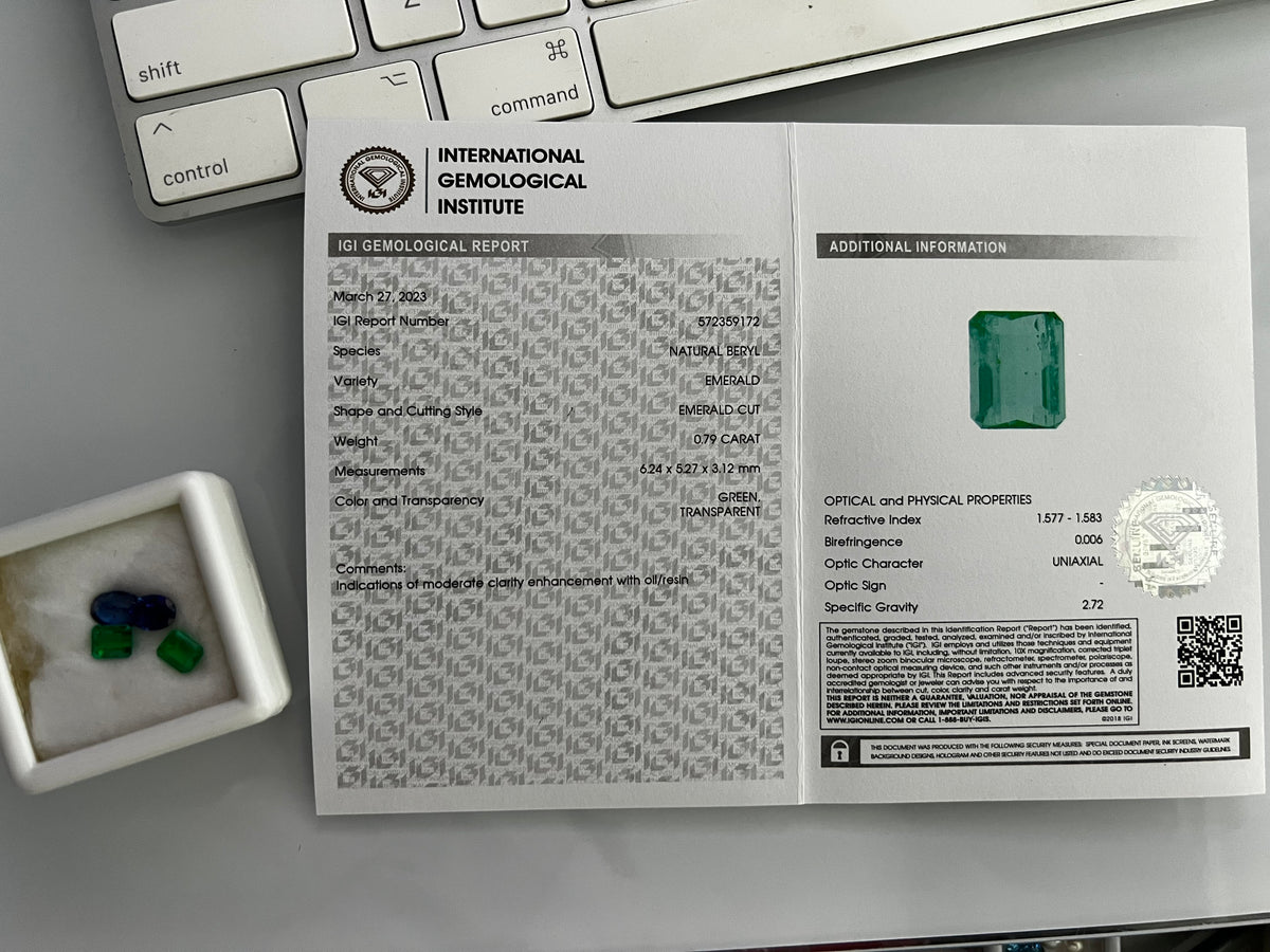 Patrick Jones Custom Order 3 stone colombian Emerald