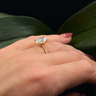 Classic Oval Solitaire 2ct to 3ct lab Grown Diamond engagement ring yellow gold