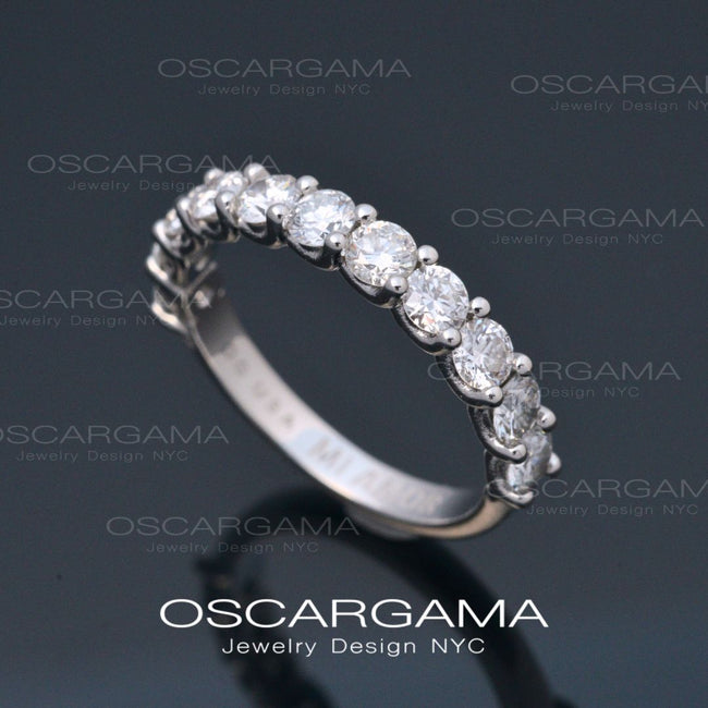 Wedding Band Common Prong 1ct 11 stones