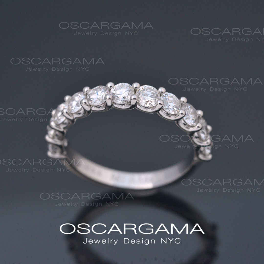 Wedding Band Common Prong 1ct 11 stones