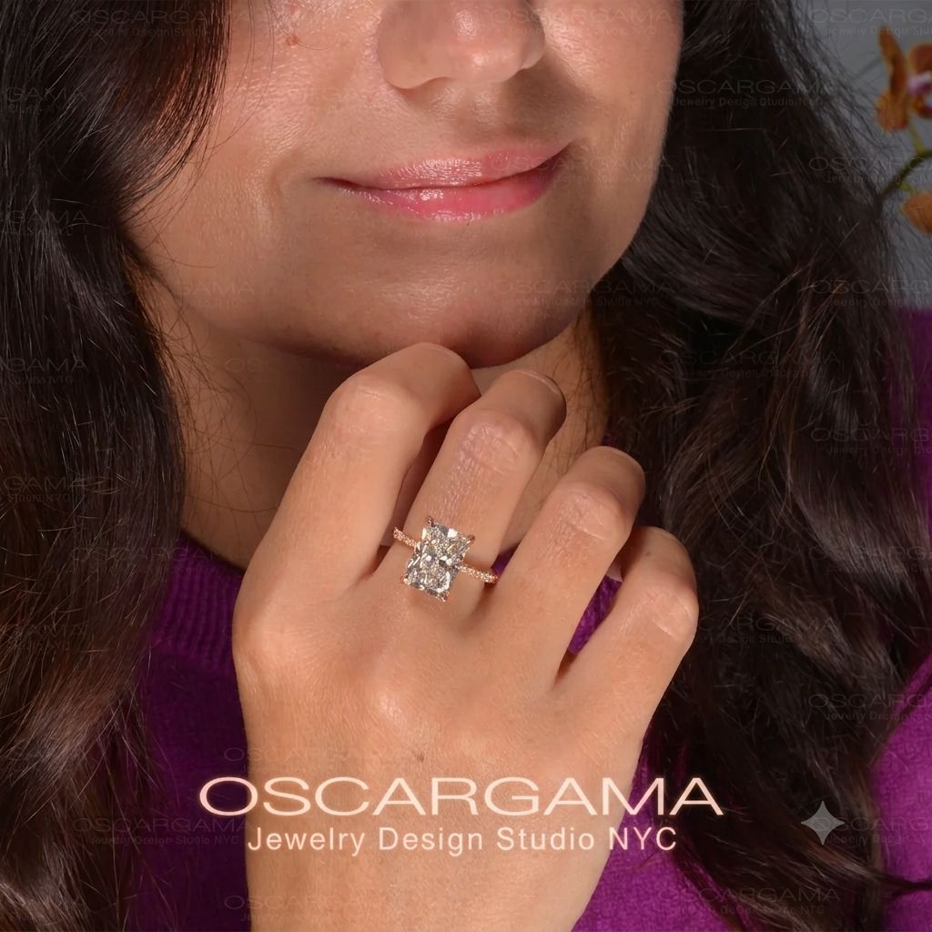 Wilie Huizar 4.84ct custom solitaire ring