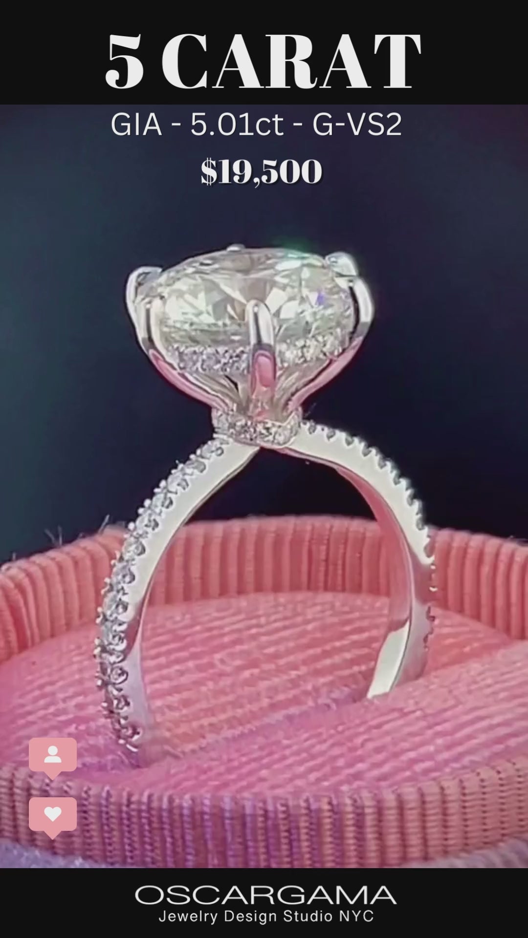 video of ring 5ct rolitaire