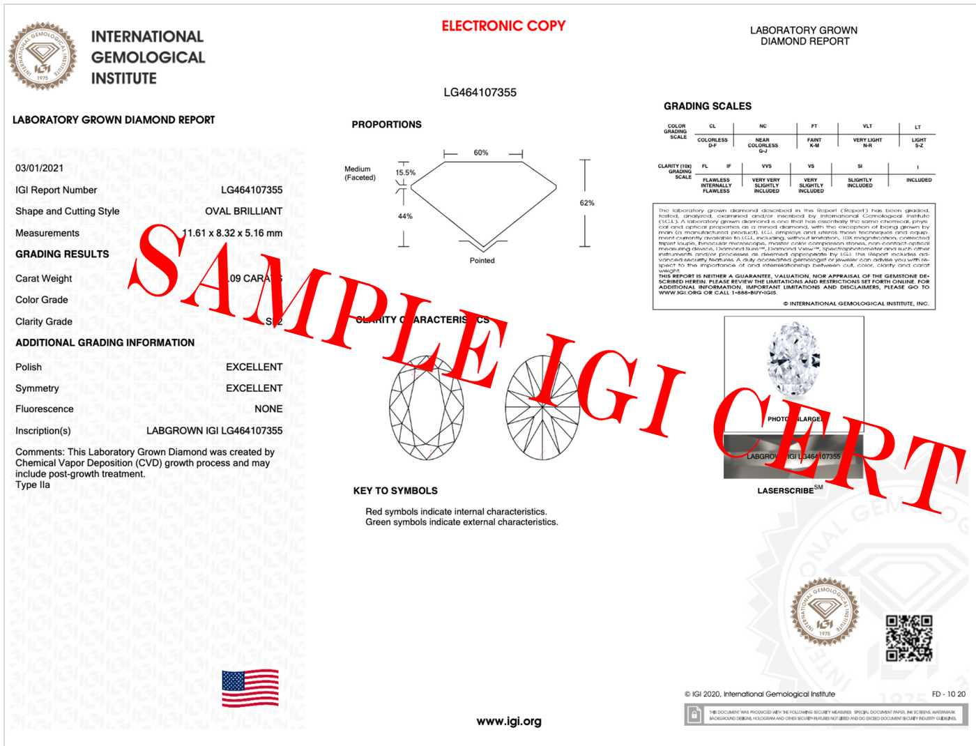 IGI certificage SAMPLE