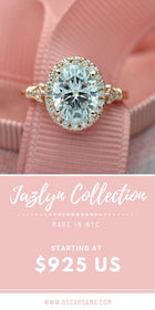 oval halo engagement ring vintage style in pink rose gold