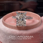 5ct Radiant cut diamond engagement ring solitaire